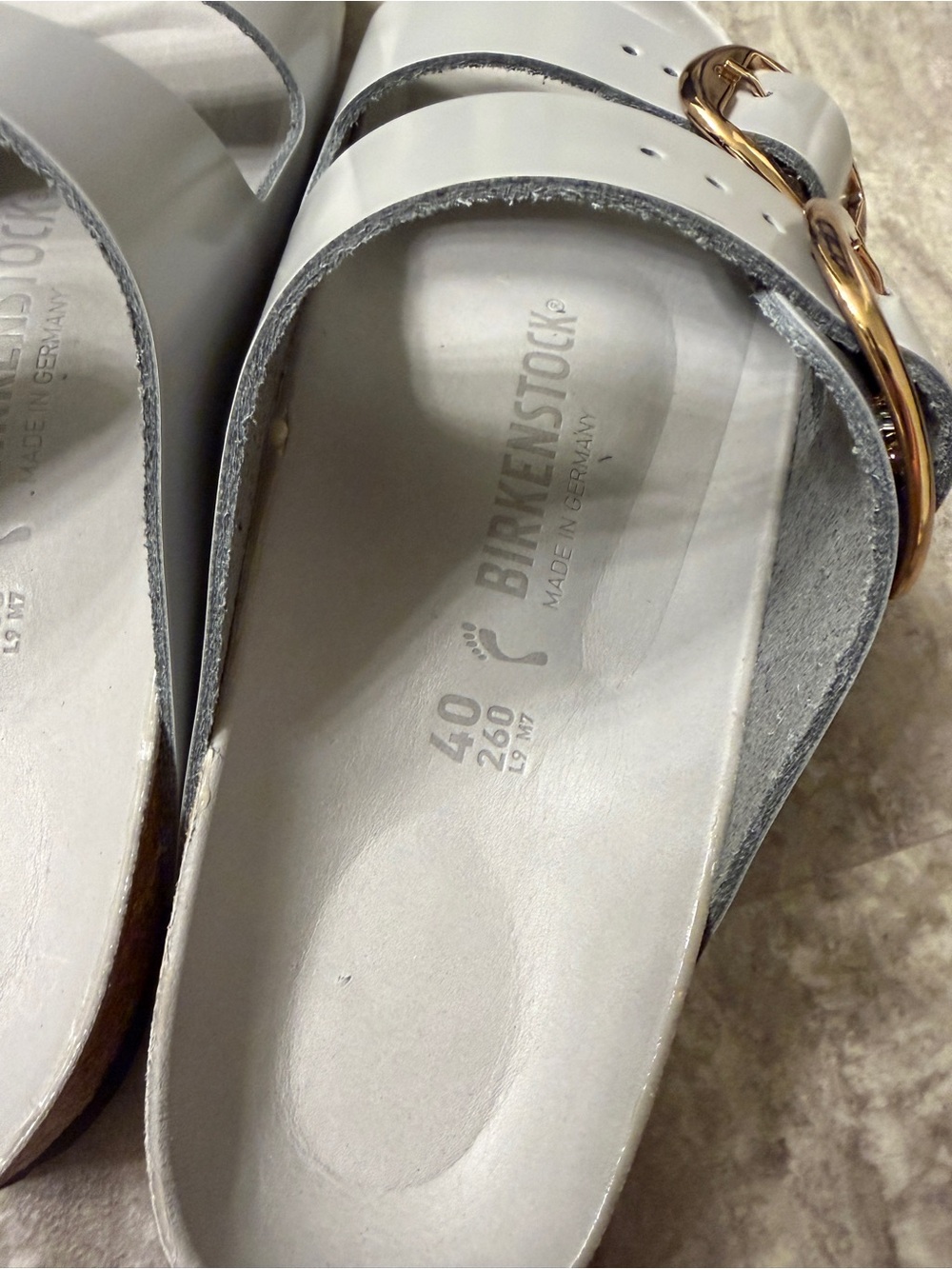 NIB Birkenstock Arizona Big Buckle High Shine Sandals US9-9.5 - Picture 9 of 9